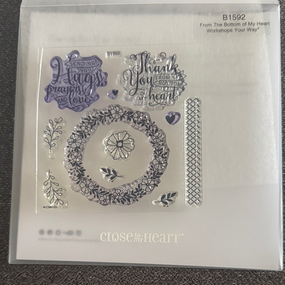 Close To My Heart Decorative Stamps - Purple and Black